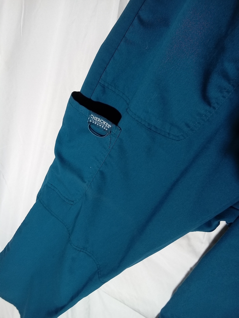 Cherokee‎ Teal Medical Scrub Pants with Elastic Waistband L - Picture 5 of 5